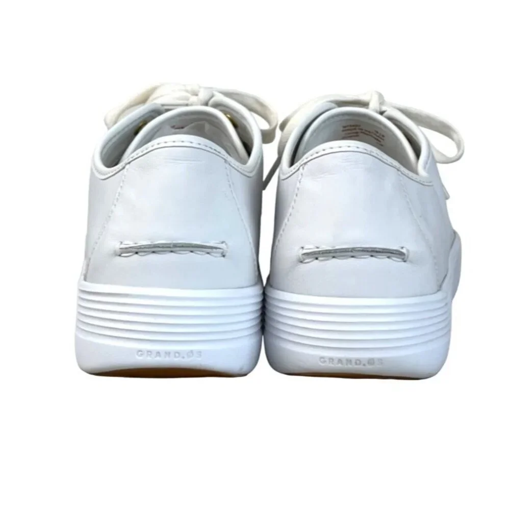 Cole Haan Womens Sz 10.5 B Grand Crosscourt Tennis Platform Optic White Sneakers